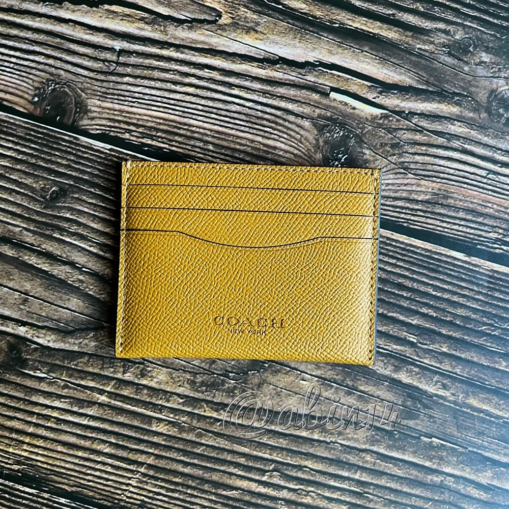 NWT Coach Leather Card Case Wallet Holder - Picture 1 of 6